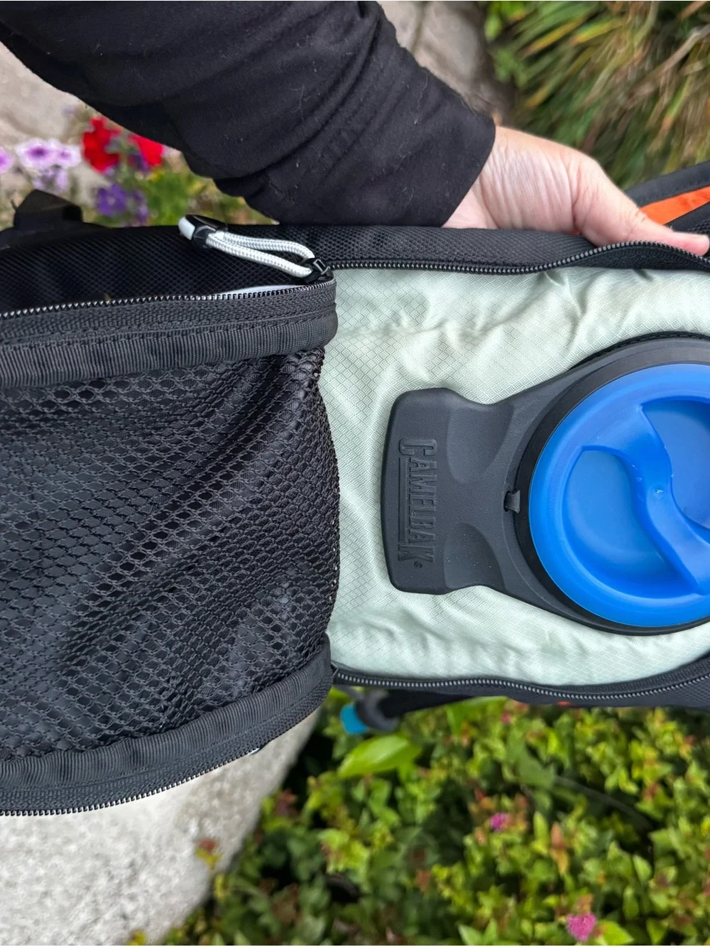 CamelBak Black Hydration Backpack with Orange Interior